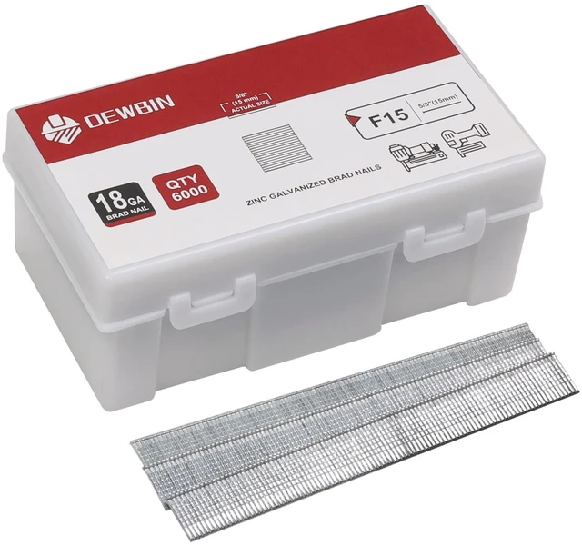 Main image of 18 Gauge Brad Nails, 6000 Counts 5/8-inch 18 GA Brad Nails, Galvanized Nails for Nail Gun, Finishing Nail Gun Nails for Pneumatic, Electric Brad Nailer Gun