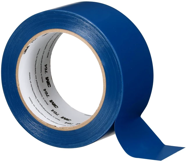 Main image of General Purpose Vinyl Tape 764, Blue, 2 in x 36 yd, 5 mil, 1 Roll Light Traffic Floor Marking, Social Distancing, Color Coding, Safety, Bundling: Electrical Tape