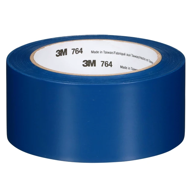 Alt view image 3 of 7 - General Purpose Vinyl Tape 764, Blue, 2 in x 36 yd, 5 mil, 1 Roll Light Traffic Floor Marking, Social Distancing, Color Coding, Safety, Bundling: Electrical Tape