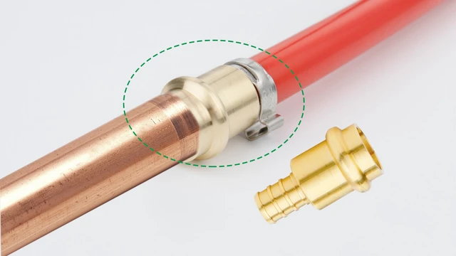 Alt view image 3 of 7 - 24 Pack 1/2" Press Pro press x 1/2" PEX Adapter Crimp Fittings Coupling for Connect from Cooper to Pex B Pipe,Pro press Copper to Pex Adapter,Lead-Free Brass