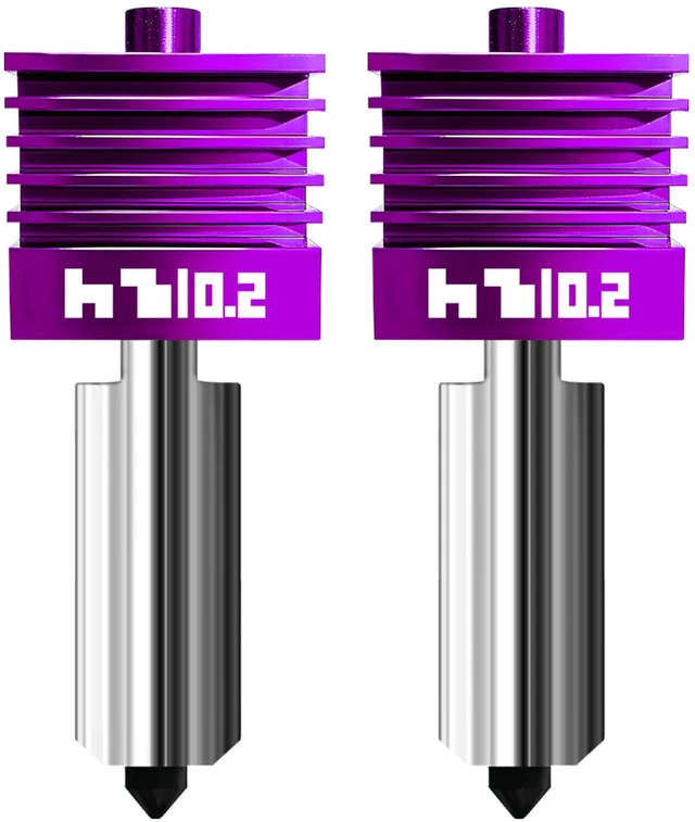 Main image of 2 Pcs Upgraded 0.2mm A2L/H2D/X2D/H2S/H2C/P2S Hotend with Anti-Stick MPVD Coating - High Speed Hardened Steel P2S Nozzle for Bambu Lab P2S,H2 Series,A1/A1MINI, A2L,Bamboo Lab Parts & Accessories
