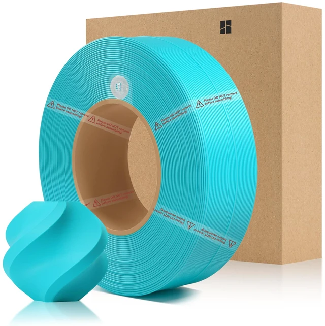 Main image of Bamboo PLA Basic Refill Filament 1.75mm 1 KG (2.2lbs) with RFID for Bambu Lab A1/X1/P1 Series 3D Printers,Easy to Print, 3D Printing Filament,No Spool, +/- 0.03mm (Turquoise 10605)