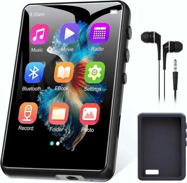 Main image of 64GB MP3 Player with Bluetooth5.3, 2.4-Inch HD Full Touch Screen, Portable Lossless Sound Music Player with HD Speaker, mp3 with FM Radio Recording e-Book, Record, Earphone Included