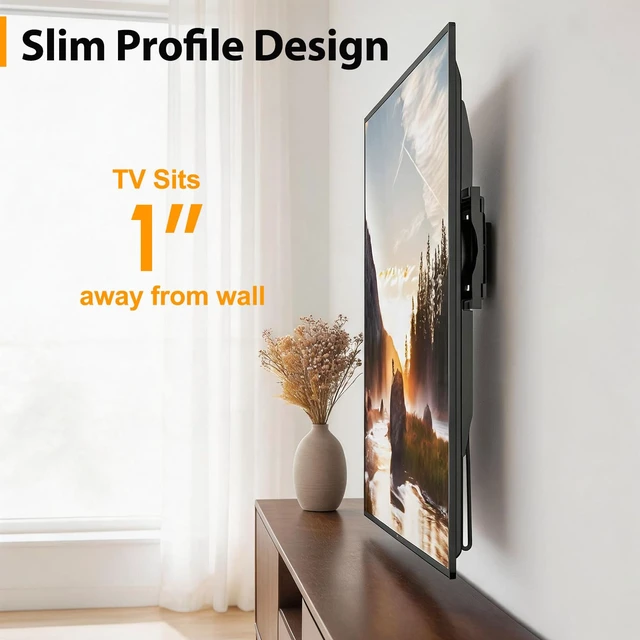 Alt view image 3 of 7 - TV Wall Mount Quick Release for 26-70 inch TV Bracket Ultra Slim Fit Most Flat Screen and Curved Television,Max VESA 400x400mm Hold up to 99 lbs,Fixed Monitor Bracket Low Profile Wall Mount