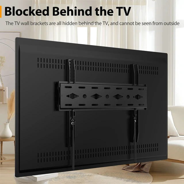 Alt view image 5 of 7 - TV Wall Mount Quick Release for 26-70 inch TV Bracket Ultra Slim Fit Most Flat Screen and Curved Television,Max VESA 400x400mm Hold up to 99 lbs,Fixed Monitor Bracket Low Profile Wall Mount