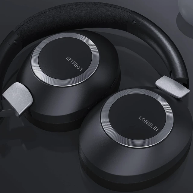 Alt view image 6 of 6 - B-C6 Wireless Over Ear Headphones, 50H Playtime Foldable Lightweight Bluetooth Headsets, Deep Bass, Built-in Microphone, Memory Foam Earmuff, for Travel, Home Office(Space Black)