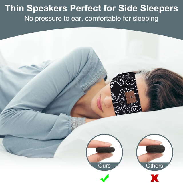 Alt view image 2 of 6 - 2-Pack Upgraded Wireless Bluetooth Headband for Side Sleepers, Running, Travel, Meditation
