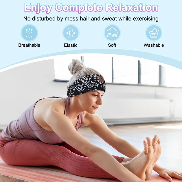 Alt view image 6 of 6 - 2-Pack Upgraded Wireless Bluetooth Headband for Side Sleepers, Running, Travel, Meditation