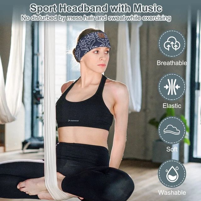 Alt view image 4 of 5 - 2-Pack Sleeping Headphones, Upgraded Bluetooth Headband with Ultra-Thin Speakers, Wireless for Side Sleepers, Running, Travel, Meditation