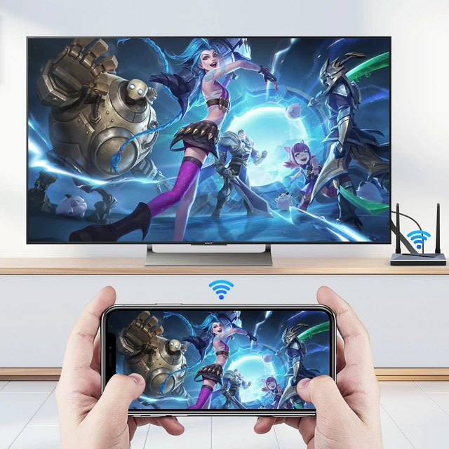 Alt view image 2 of 7 - Wireless HDMI Transmitter and Receiver, True Plug & Play 4K decoding, dualband 2.4/5GHz, stream audio video from laptop PC to monitor, no app needed