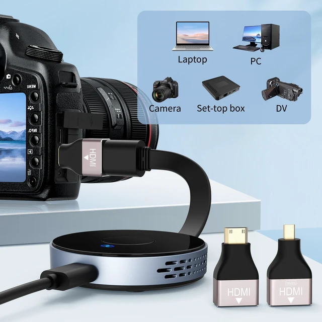 Alt view image 3 of 7 - Wireless HDMI Transmitter and Receiver, True Plug & Play 4K decoding, dualband 2.4/5GHz, stream audio video from laptop PC to monitor, no app needed