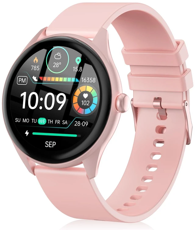 Main image of Smart Watch for Women, 1.39" HD Touchscreen Smartwatch with 120 Sports Modes, AI Voice Assistant, Heart Rate/Sleep Monitor, Bluetooth Call & Music Control Fitness Watch for iPhone/Android (Pink)