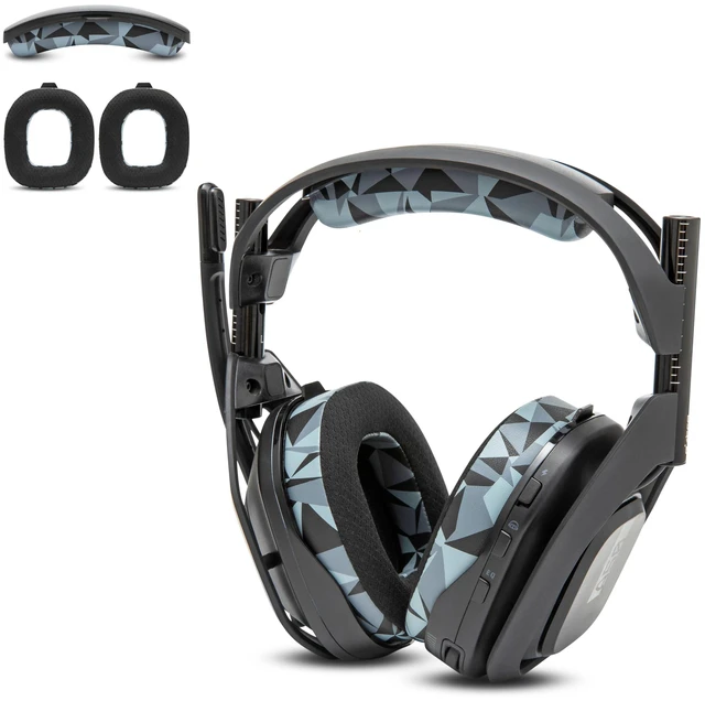 Main image of Mod Kit A50 - Earpads & Headband for Astro A50 Gen 4/5 / A50x Made by Wicked Cushions Cooling Gel Earpads and Matching Headband that offer Enhanced Comfort & Durability Geo Grey