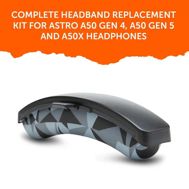 Alt view image 6 of 7 - Mod Kit A50 - Earpads & Headband for Astro A50 Gen 4/5 / A50x Made by Wicked Cushions Cooling Gel Earpads and Matching Headband that offer Enhanced Comfort & Durability Geo Grey