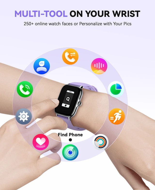 Alt view image 7 of 7 - Smart Watch for Women Men- Answer/Make Call, 2025 IP68 Waterproof Fitness Step Sleep Tracker Watch with Monitor Activity Counter Smartwatch for Andriod iPhone iOS Samsung Compatible