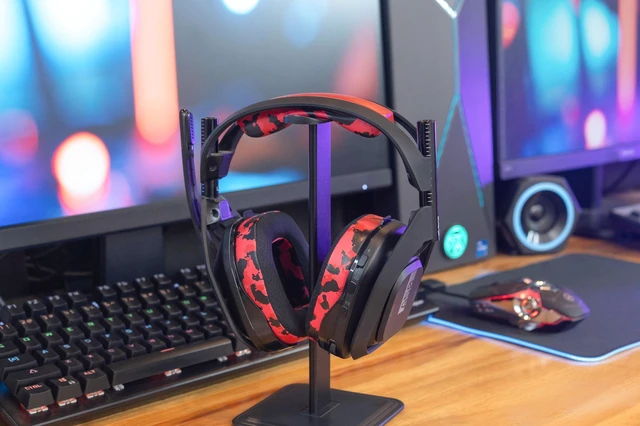Alt view image 3 of 7 - Mod Kit A50 - Earpads & Headband for Astro A50 Gen 4/5 / A50x Made by Wicked Cushions Cooling Gel Earpads and Matching Headband that offer Enhanced Comfort & Durability Red Camo