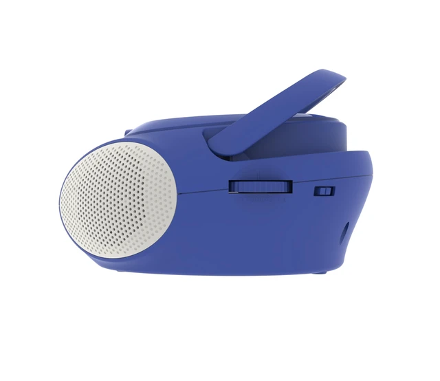 Alt view image 5 of 7 - Portable Top Loading CD Boombox with AM/FM Stereo Radio CD-R/CD-RW Compatible LED Display AUX Port Supported Programmable CD Player (Blue)