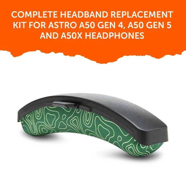 Alt view image 6 of 7 - Mod Kit A50 - Earpads & Headband for Astro A50 Gen 4/5 / A50x Made by Wicked Cushions Cooling Gel Earpads and Matching Headband that offer Enhanced Comfort & Durability Emerald Tide