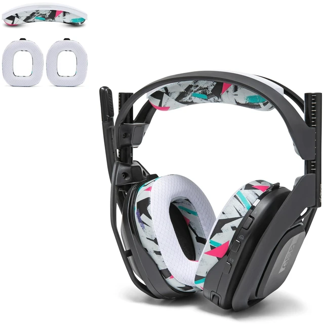 Main image of Mod Kit A50 - Earpads & Headband for Astro A50 Gen 4/5 / A50x Made by Wicked Cushions Cooling Gel Earpads and Matching Headband that offer Enhanced Comfort & Durability 90's White