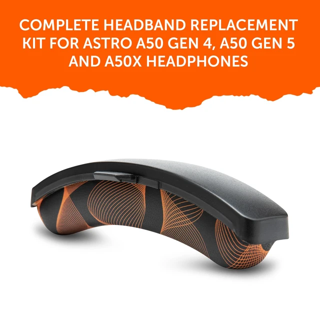 Alt view image 6 of 7 - Mod Kit A50 - Earpads & Headband for Astro A50 Gen 4/5 / A50x Made by Wicked Cushions Cooling Gel Earpads and Matching Headband that offer Enhanced Comfort & Durability Kinetic Wave