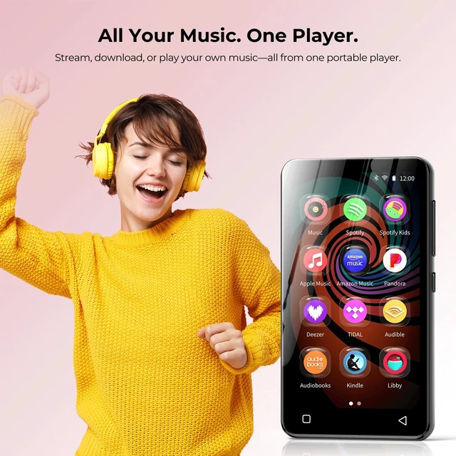 Alt view image 2 of 7 - G3 MP3 Player with Bluetooth and WiFi, 160G Player with Spotify Music Player with Pandora 4" Touch Screen, Parental Controls for Kids, Android MP4 MP3 with Audible,Spotify Kids (Black)