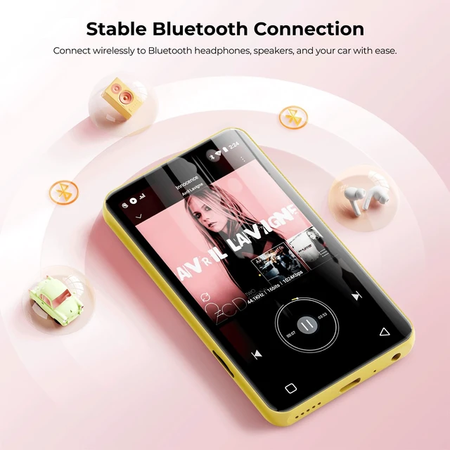 Alt view image 6 of 7 - G3 MP3 Player with Bluetooth and WiFi, 160G Player with Spotify Music Player with Pandora 4" Touch Screen, Parental Controls for Kids, Android MP4 MP3 with Audible,Spotify Kids (Gold+Black)