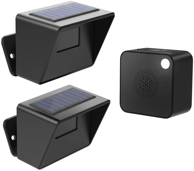 Main image of Solar Driveway Alarm, 1 Portable Rechargeable Receiver & 2 Solar Sensors 3000FT Long Range Wireless Driveway Alarm, Weatherproof Outdoor Motion Sensor Alarm for Driveways, Homes, Yards, and Property