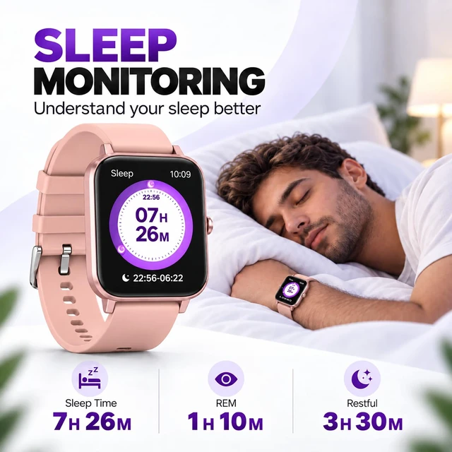 Alt view image 5 of 7 - Smart Watch for Women Fitness Tracker Watch for Android/iOS Phones, Activity Trackers and Smartwatches with Heart Rate/Sleep Monitor, Step Counter, Waterproof Smart Watches