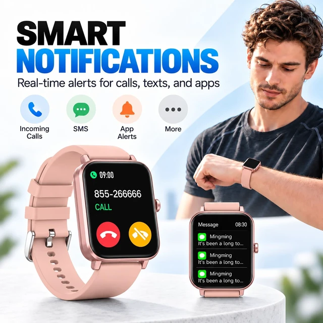 Alt view image 6 of 7 - Smart Watch for Women Fitness Tracker Watch for Android/iOS Phones, Activity Trackers and Smartwatches with Heart Rate/Sleep Monitor, Step Counter, Waterproof Smart Watches