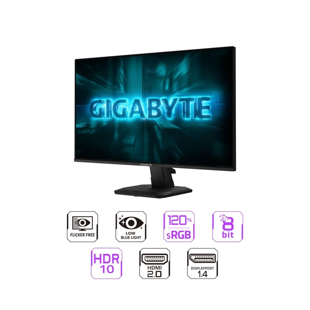 Alt view image 2 of 7 - GS25F2A 24.5" SuperSpeed FHD IPS Gaming Monitor Black, FHD 1920x1080, 240Hz, 1ms GTG, AMD FreeSync Premium, HDMI, DP, Tilt Adjustable