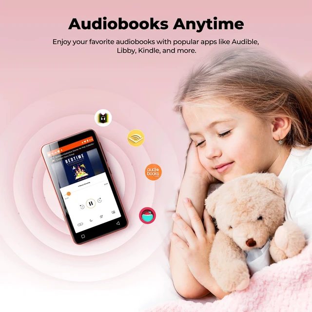 Alt view image 3 of 7 - G3 MP3 Player with Bluetooth and WiFi, 160G Player with Spotify Music Player with Pandora 4" Touch Screen, Parental Controls for Kids, Android MP4 MP3 with Audible,Spotify Kids (Red+Black)
