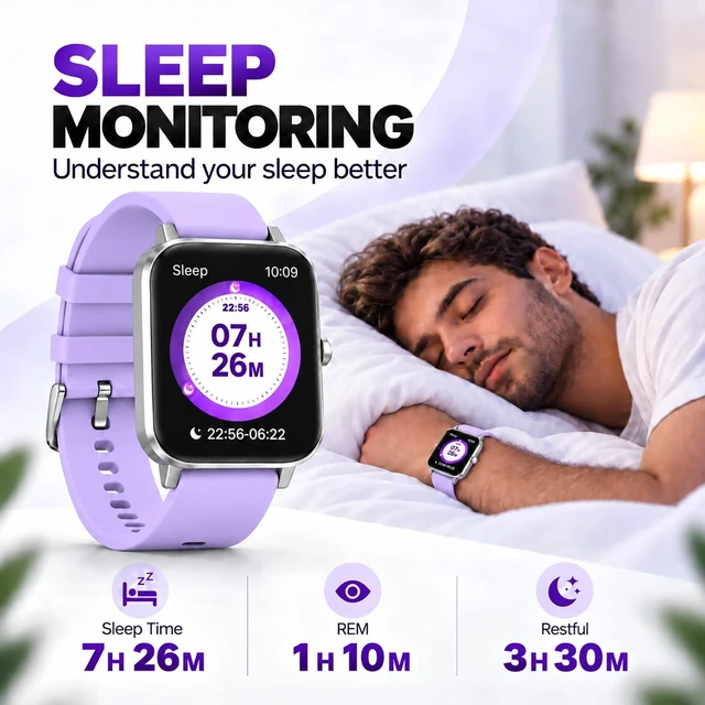 Alt view image 5 of 7 - Smart Watch Fitness Tracker for Men Women with Pedometer Step Counter Tracker for Walking, Heart Rate Monitor, Sleep Monitor, Blood Oxygen, Senior Friendly, IP68 Waterproof