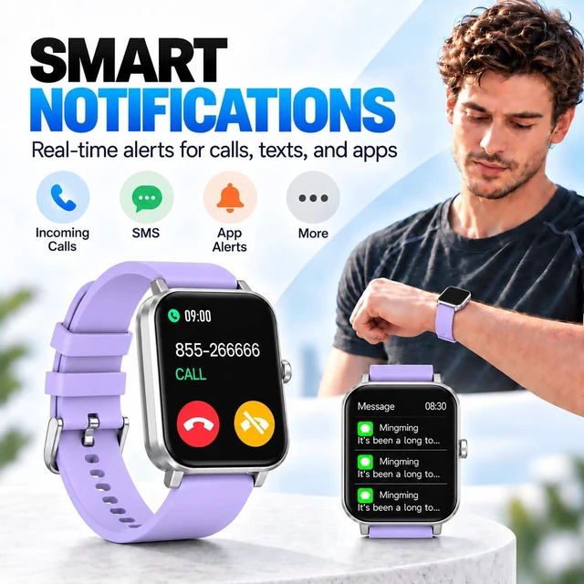 Alt view image 6 of 7 - Smart Watch Fitness Tracker for Men Women with Pedometer Step Counter Tracker for Walking, Heart Rate Monitor, Sleep Monitor, Blood Oxygen, Senior Friendly, IP68 Waterproof