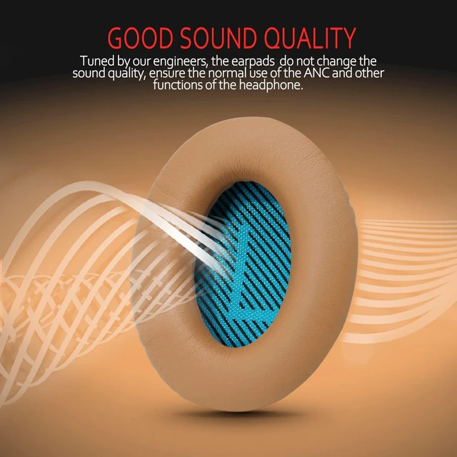Alt view image 4 of 6 - Premium Ear Pad Replacement for Bose Headphones Earpads, Compatible with Bose QuietComfort 35 ii /QC35 /QC25 /QC2 /QC15 /Ae2 /Ae2i /Ae2w /SoundTrue & SoundLink, by Beige