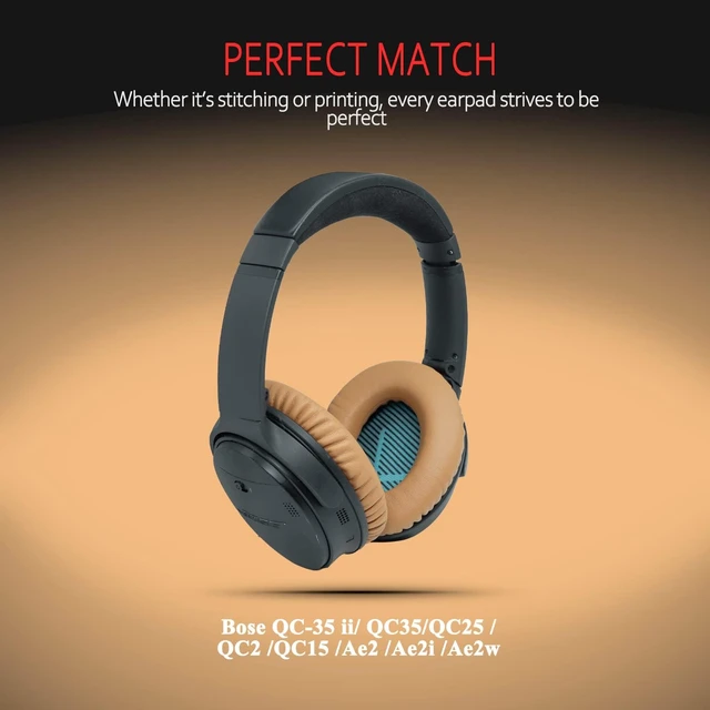 Alt view image 6 of 6 - Premium Ear Pad Replacement for Bose Headphones Earpads, Compatible with Bose QuietComfort 35 ii /QC35 /QC25 /QC2 /QC15 /Ae2 /Ae2i /Ae2w /SoundTrue & SoundLink, by Beige