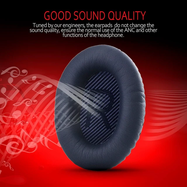 Alt view image 4 of 7 - Premium Ear Pad Replacement for Bose Headphones Earpads, Compatible with Bose QuietComfort 35 ii /QC35 /QC25 /QC2 /QC15 /Ae2 /Ae2i /Ae2w /SoundTrue & SoundLink, by Midnight Blue