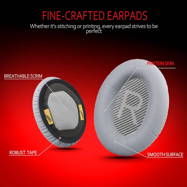 Alt view image 5 of 7 - Premium Ear Pad Replacement for Bose Headphones Earpads, Compatible with Bose QuietComfort 35 ii /QC35 /QC25 /QC2 /QC15 /Ae2 /Ae2i /Ae2w /SoundTrue & SoundLink Silver