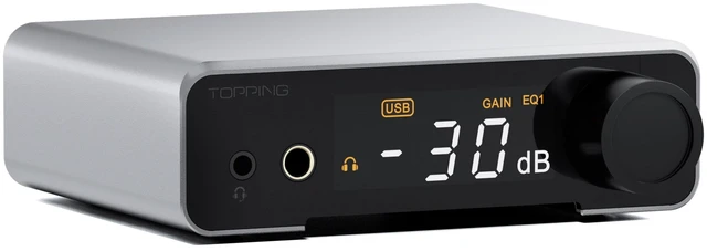 Main image of DX1 II Gaming DAC Headphone Amplifier with 10-Band PEQ, ES9039Q2M DAC, 4.4mm Balanced & 3.5mm Output, 1000mW x2, Optical I/O, USB-C Plug-and-Play for PC/PS5/Switch (Silver)