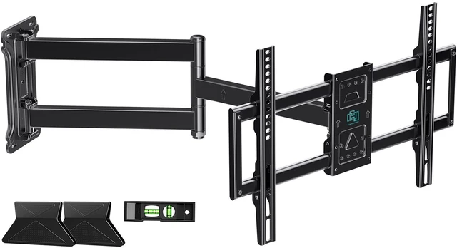 Main image of Corner TV Wall Mount Long Arm for 43-80 Inch TVs Holds 132 lbs Full Motion TV Mount Bracket Anti-Droop Support 30" Extension, Max VESA 600x400mm, Fits Wood Studs & Concrete/Brick Walls