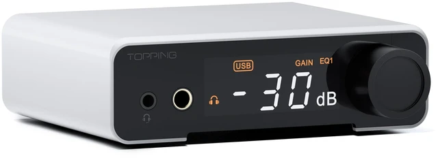 Main image of DX1 II Gaming DAC Headphone Amplifier with 10-Band PEQ, ES9039Q2M DAC, 4.4mm Balanced & 3.5mm Output, 1000mW x2, Optical I/O, USB-C Plug-and-Play for PC/PS5/Switch (White)