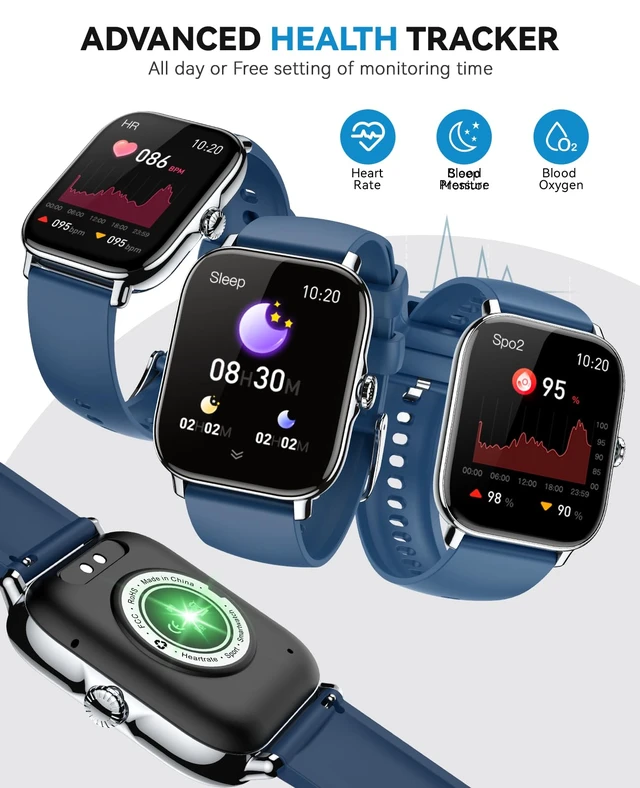 Alt view image 4 of 7 - Smart Watch for Women Men- Answer/Make Call, 2025 IP68 Waterproof Fitness Step Sleep Tracker Watch with Monitor Activity Counter Smartwatch for Andriod iPhone iOS Samsung Compatible