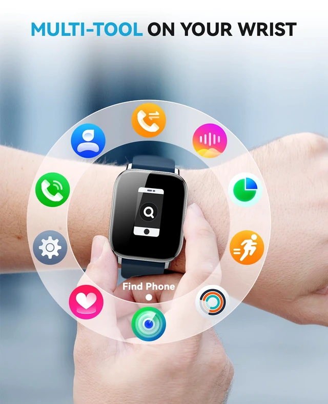 Alt view image 7 of 7 - Smart Watch for Women Men- Answer/Make Call, 2025 IP68 Waterproof Fitness Step Sleep Tracker Watch with Monitor Activity Counter Smartwatch for Andriod iPhone iOS Samsung Compatible