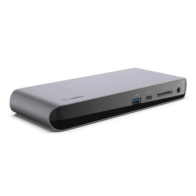 Alt view image 2 of 7 - Thunderbolt 3 Docking Station + TB Cable 0.8M dual 4K display, USB-C dock, MacBook, laptop expansion, ethernet, USB-A ports, home office