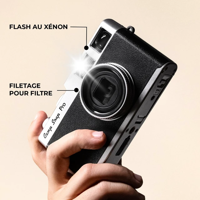 Alt view image 4 of 7 - Classic 16MP Instant Camera, Xenon Flash, 4 Customizable Filters, Screenless Camera, 4GB Memory, USB-C Rechargeable Battery, Digital Camera, Compact and Durable