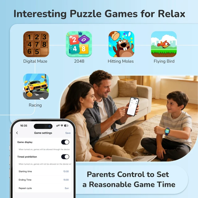 Alt view image 7 of 7 - Smart Watch for Kids with Health Monitor, Pedometer Watch, 2 Bands Kids Watch with Heart Rate/Sleep/SpO2, Activities Track, 80+ Sport Modes, Puzzle Games & DIY Dials, Birthday Gifts for Boys
