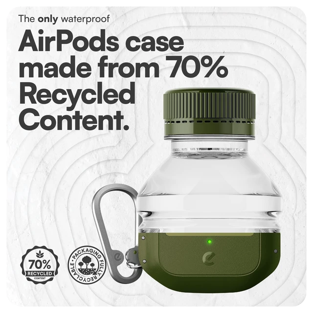 Alt view image 7 of 7 - for Waterproof Airpods Pro 2 Case Lock - Ultra Rugged, Forest Green IP68 Water Proof, Dust Proof, Shockproof Protector, Heavy Duty Protection, Drop Proof Cover, Carabiner for iPods Pro 2nd Gen