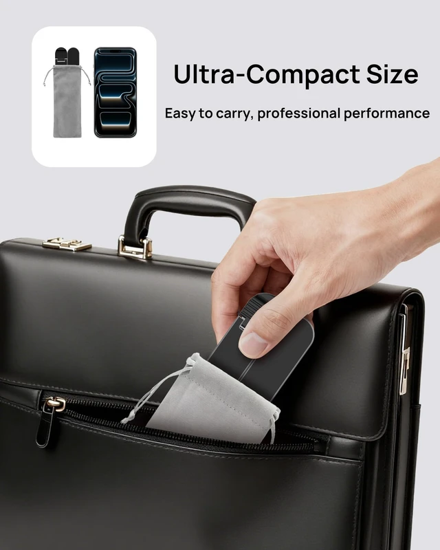 Alt view image 5 of 7 - Ultra Compact Foldable Laptop Stand - Portable Laptop Holder for Desk & Travel Use, Adjustable, Ergonomic Aluminum Computer Holder for MacBook, Tablet 10-16" (Plus-Gray, Bi-Fold)