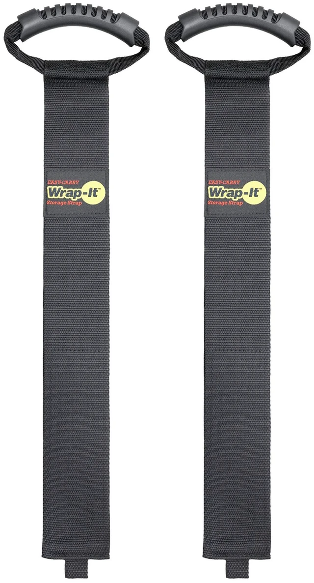 Main image of Easy-Carry Straps - 36" (2-Pack) Heavy-Duty Hook and Loop Cord Carrying Strap, Hanger, and Organizer with Handle for Pool Hoses, Garden Hoses, Cords, Cables