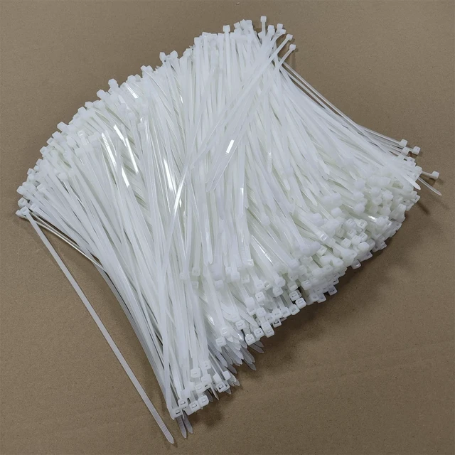 Main image of Zip Ties 1000 pcs 8 inch Cable Zip Ties, Premium Plastic Wire Ties with 40 LBS Tensile Strength, UV Resistant Cable Ties, White Nylon Tie Straps