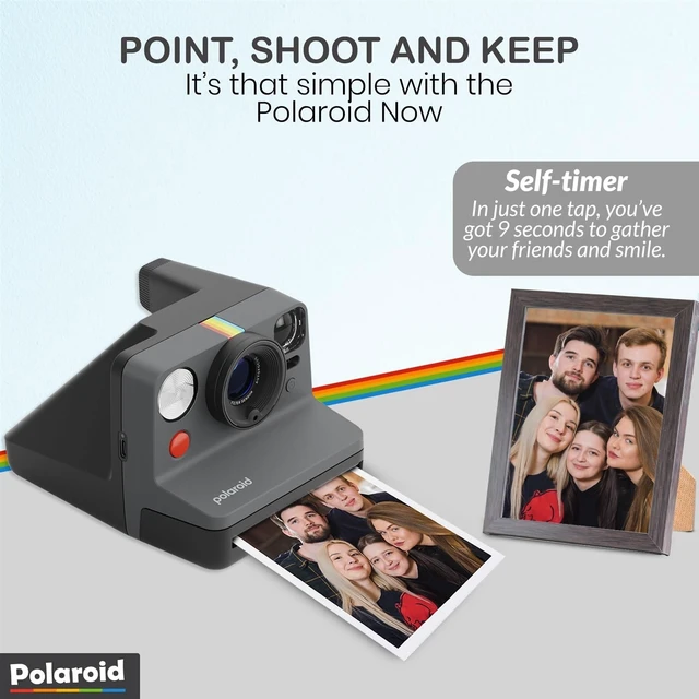 Alt view image 5 of 7 - Now Generation 3 I-Type Instant Camera (Black) Bundle with Color I-Type Film (8 Exposures), Hard Protective Case and Wrist Strap